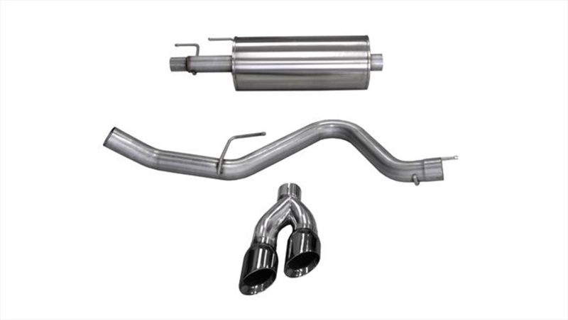 Ford F-150 Performance Exhaust - CORSA Performance - Cat Back Sport Single Side Dual 4in Tips - Black - `15-`20
